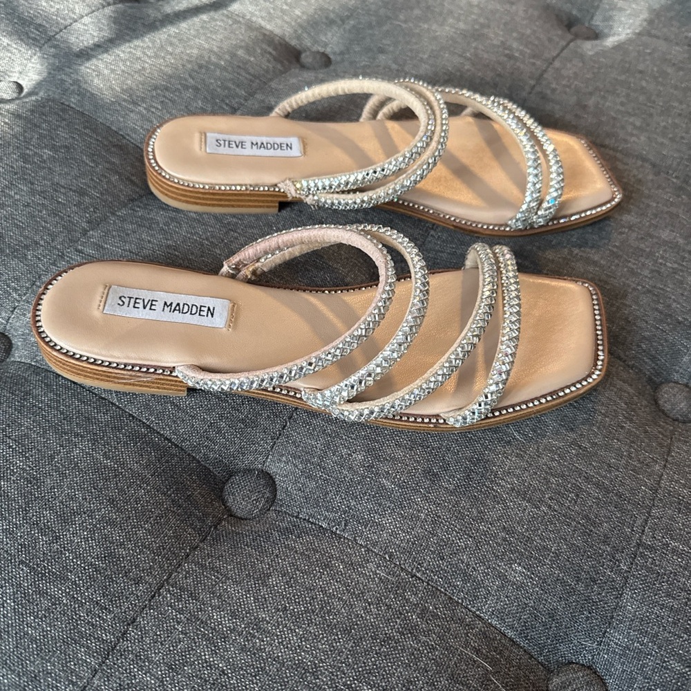 Steve Madden Rhinestone Sandals - Picture 2 of 5
